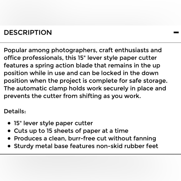 Dahle 15” paper trimmer - Picture 2 of 2